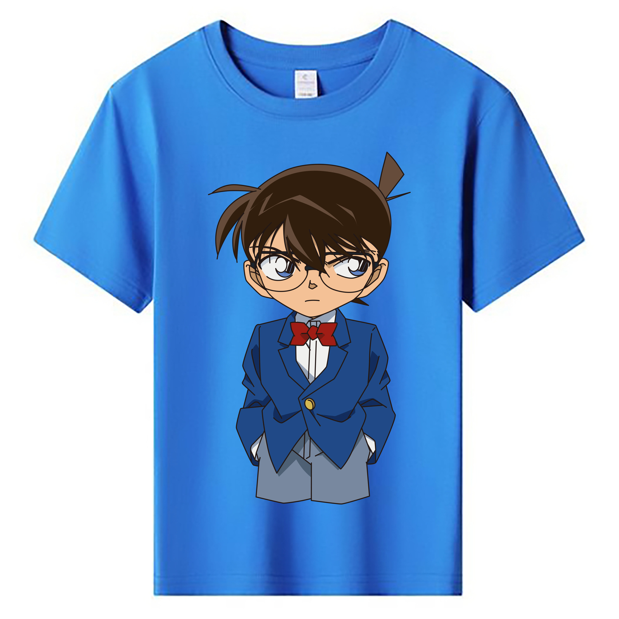 （画像用） 名探偵コナン 江戸川 コナン Detective Conan Conan Edogawa 綿100％キッズTシャツ（フロントプリント）